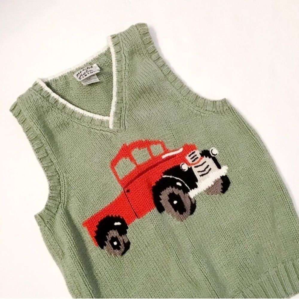 Marika Hahn Design| Green Sweater Vest